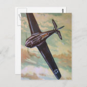 Vintage Luftpostkarte Postkarte (Vorne/Hinten)