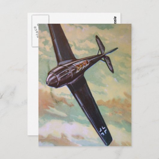 Vintage Luftpostkarte Postkarte (Vorne/Hinten)