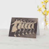 Vintage Lüftungs-Frauenkarte Karte (Gelbe Blume)