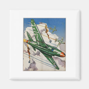 Vintage Luftwaffe USA Jet kämpfen US-Kriegsluftfah Magnet