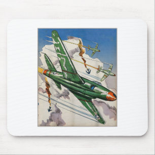 Vintage Luftwaffe USA Jet kämpfen US-Kriegsluftfah Mousepad