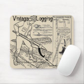"Vintage Lumberjack-Tools" Mousepad (Mit Mouse)