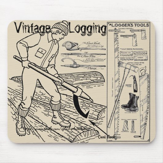 "Vintage Lumberjack-Tools" Mousepad (Vorne)