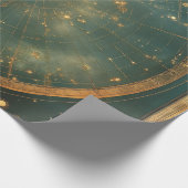 Vintage Lunar Celestial Map Design (2) Geschenkpapier (Ecke)
