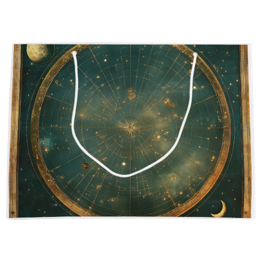 Vintage Lunar Celestial Map Design (2) Große Geschenktüte (Vorderseite)