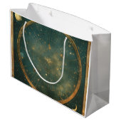 Vintage Lunar Celestial Map Design (2) Große Geschenktüte (Rückseite Schrägansicht)