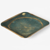 Vintage Lunar Celestial Map Design (2) Pappteller (Gewinkelt)