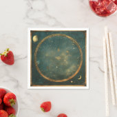 Vintage Lunar Celestial Map Design (2) Serviette (Beispiel)