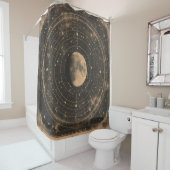 Vintage Lunar Celestial Map Design Duschvorhang (Beispiel)