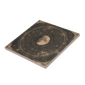 Vintage Lunar Celestial Map Design Fliese (Seite)