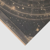 Vintage Lunar Celestial Map Design Seidenpapier (Detail)
