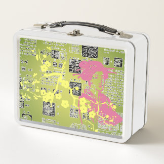 Vintage Lunch Box für asiatische Collage Metal