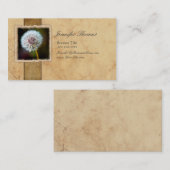 Vintage Lüster-Blume Visitenkarte (Vorne/Hinten)