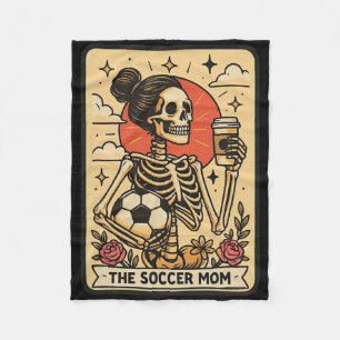 Vintage Lustig Die Fußballmutter Tarotkarte Skelet Fleecedecke