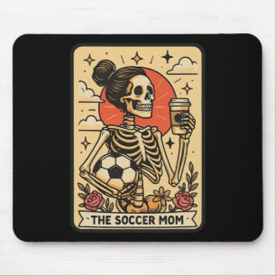 Vintage Lustig Die Fußballmutter Tarotkarte Skelet Mousepad