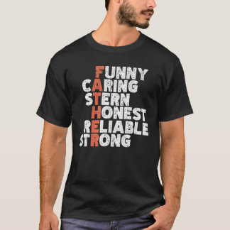 Vintage Lustig Fürsorglich Ernsthaft Ehrlich Zuver T-Shirt