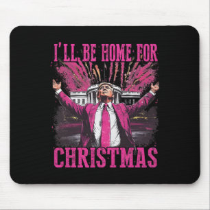 Vintage Lustig Humorvoll Trump Ich werde zu Weihna Mousepad