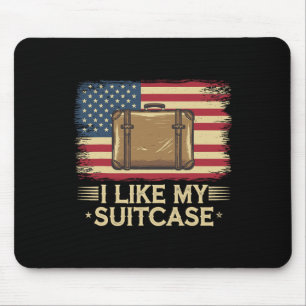 Vintage Lustig Ich mag meinen Koffer Trump Meme Mousepad