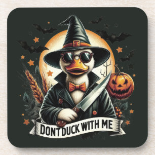 Vintage Lustig Nicht mit mir Schabernack Halloween Getränkeuntersetzer