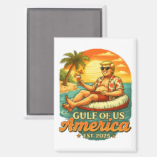 Vintage Lustig Trump Amerikas Golf 2025 Magnet