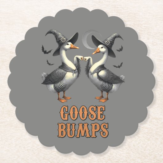 Vintage Lustige Gans Bump Halloween Untersetzer (Vorderseite)