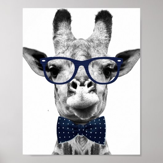 Vintage lustige Giraffe Poster (Vorne)