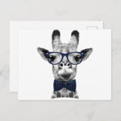 Vintage lustige Giraffe Postkarte (Vorne/Hinten)