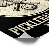 Vintage lustige Pickleball-Gesellschaft zero zero  Poster (Ecke)