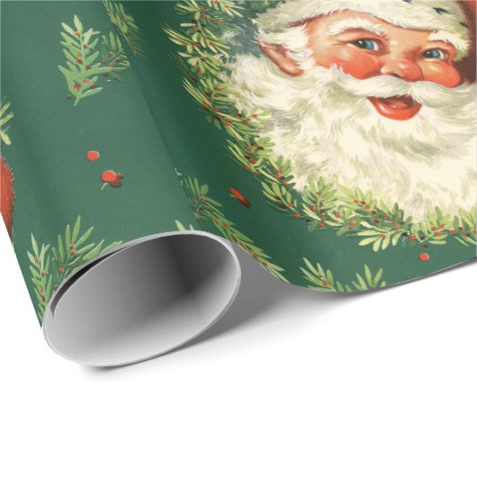 Vintage lustige Sankt Geschenkpapier (Rolleneckpunkt)