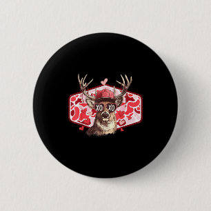 Vintage Lustige Valentinstag Jagd auf Hirsche Tarn Button