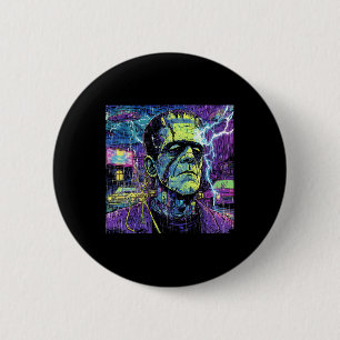 Vintage lustiger Frankenstein-Monster Liebhaber Gr Button