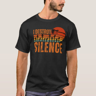 Vintage lustiger Gitarrist sagt Ich zerstöre Still T-Shirt