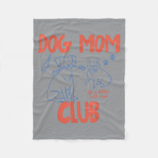 Vintage Lustiger Hundemutter-Club Haustierliebhabe Fleecedecke