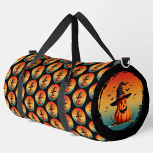 vintage lustiger Kürbis Herbst Herbstsaison Duffle Bag
