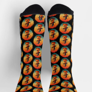 vintage lustiger Kürbis Herbst Herbstsaison Socken