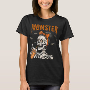 Vintage lustiger Momster-Skelett-Halloween T-Shirt