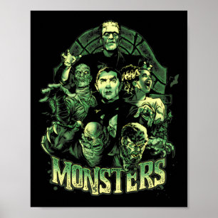 Vintage lustiger Monster Mash Frankenstein Horror Poster