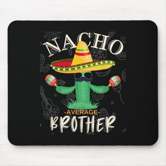 Vintage Lustiger Nacho Durchschnittlicher Bruder F Mousepad (Vorne)