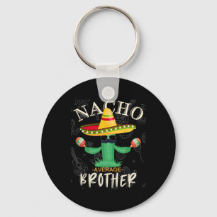 Vintage lustiger Nacho-Durchschnittsbruder-Familie Schlüsselanhänger