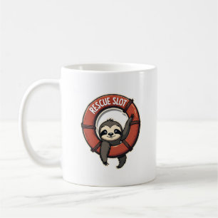 Vintage lustiger Rettung Faultier Retro Humor Desi Kaffeetasse