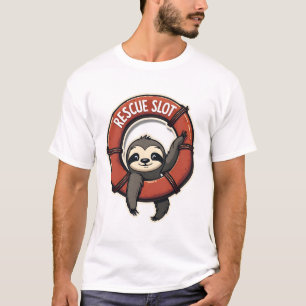 Vintage lustiger Rettung Faultier Retro Humor Desi T-Shirt