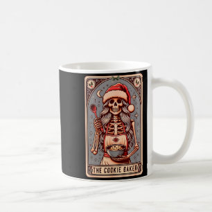 Vintage lustiger Skelett-Keksbäcker Tarotkarte Kaffeetasse