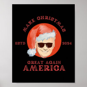 Vintage Lustiger Trump Mach Weihnachten Großartig  Poster