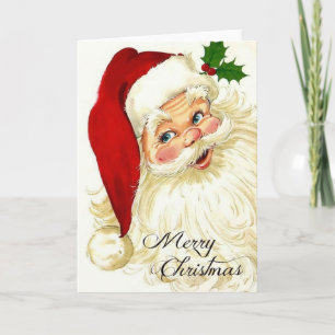 Vintage lustiger Weihnachtsmann Feiertagskarte