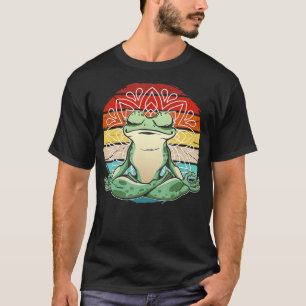 Vintage lustiger Yoga-Frosch lustiger Frosch medit T-Shirt