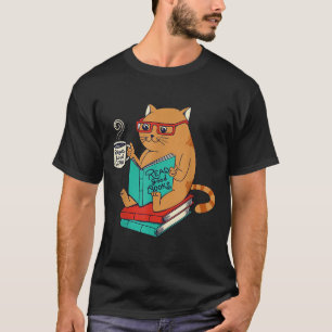 Vintage lustiges Meme Trinke guten Kaffee und lies T-Shirt