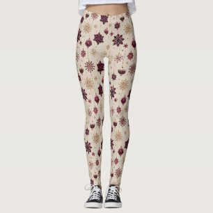 Vintage Luxe Weihnachtsornament-Muster Leggings