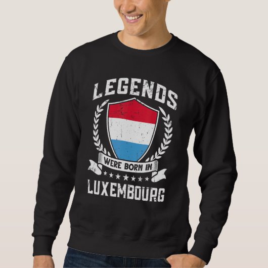 Vintage Luxembourgish Flag Sweatshirt (Vorderseite)