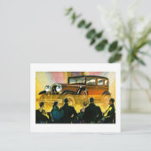 Vintage Luxuswagenwerbung Postkarte (Stehend Vorderseite)