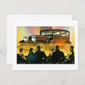 Vintage Luxuswagenwerbung Postkarte (Vorne/Hinten)